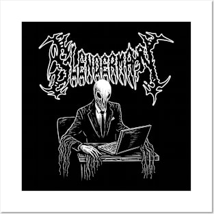 Slenderman Deathcore Metal Band Tee Style Posters and Art